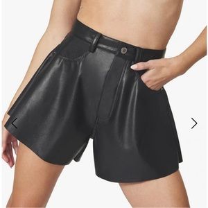 WeWoreWhat - Vegan Leather Flair Shorts
